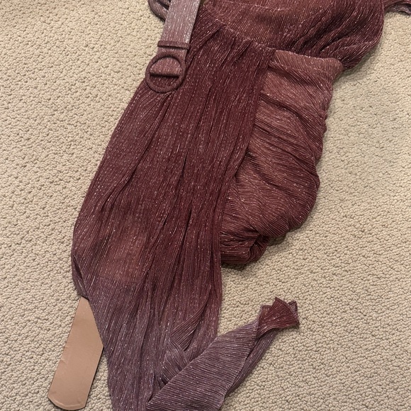 PatBO Asymmetrical Dress in Shimmering Mauve - Picture 5 of 9